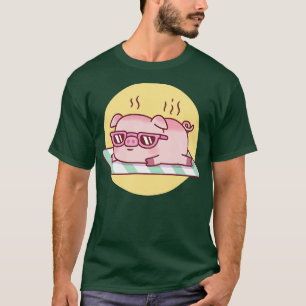 Cute Piggy With Sunglasses Gets Sunburned T-Shirt