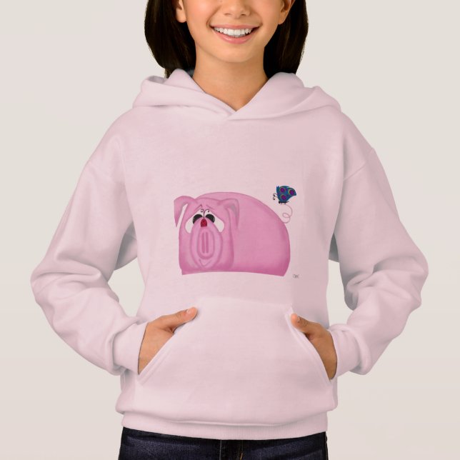 Cute Piglet Chumley And Beautiful Friends Hoodie (Front)