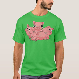 Cute Piglet Farming Animal Lover Farm Animal Farme T-Shirt