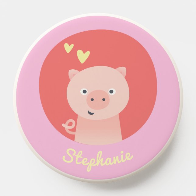Cute Piglet - Personalized Kids  PopSocket (Popsocket)