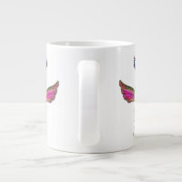 Cute Piglet Pig with Wings Jumbo Mug