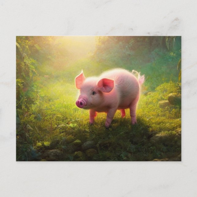 Cute Piglet Postcard (Front)