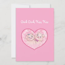 Cute Pigs in Heart Valentine's Day Card