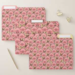 Cute pigs in Overalls File Folder