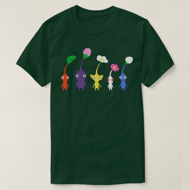 cute pikmin pattern T-Shirt (Design Front)
