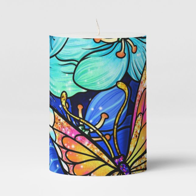 Cute Pillar Candle  - Size: 3" x 4" (Front)