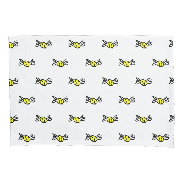 Cute pillowcase | tennis ball with wings pattern (Front)