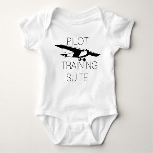 Cute Pilot training suite Baby Bodysuit