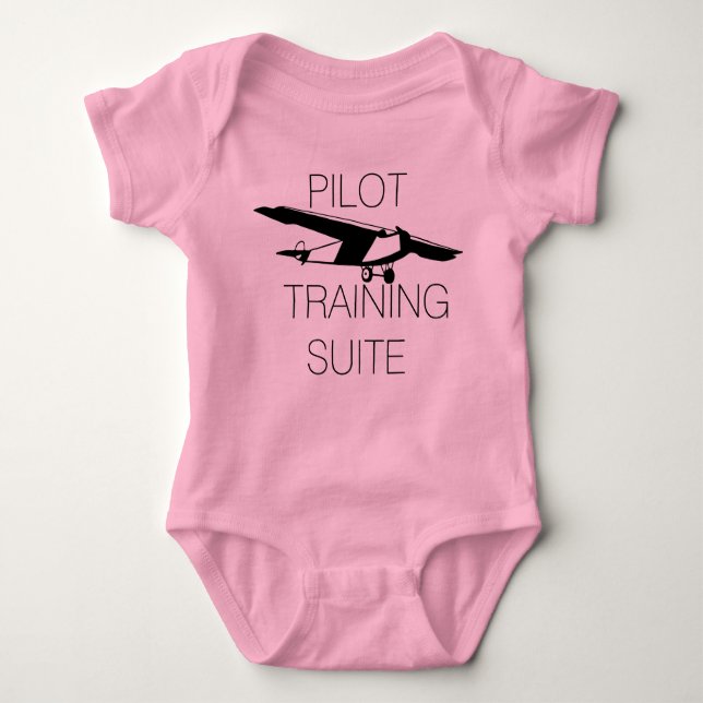 Cute Pilot training suite Baby Bodysuit (Front)