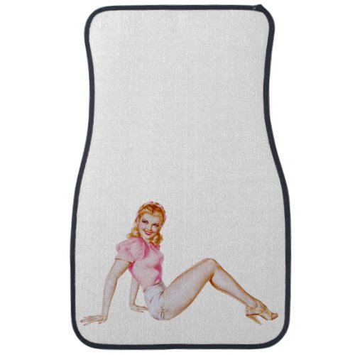 Cute Pin_up Girl Car Mat