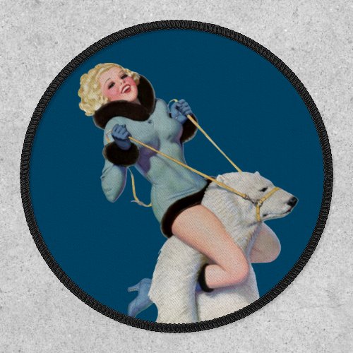 Cute Pin Up Girl _ Vintage Art Patch