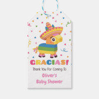 Cute Pinata Gracias Thank You Fiesta Baby Shower Gift Tags