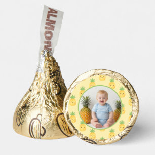 Cute Pineapple Baby Photo Birthday Chocolate Hershey®'s Kisses®