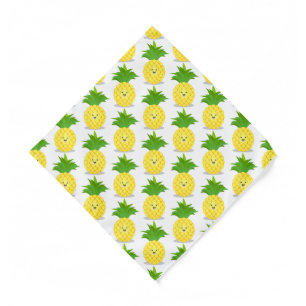 Cute pineapple cartoon illustration  bandana