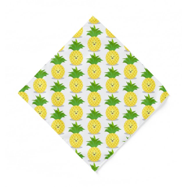 Cute pineapple cartoon illustration  bandana (Front)