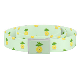 Cute pineapple cartoon illustration belt