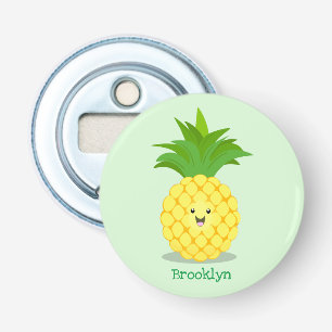 Cute pineapple cartoon illustration bottle opener