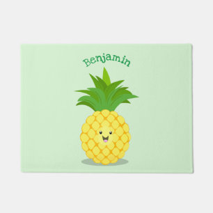 Cute pineapple cartoon illustration doormat