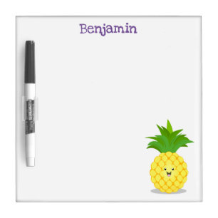 Cute pineapple cartoon illustration dry erase board