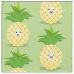 Cute pineapple cartoon illustration fabric