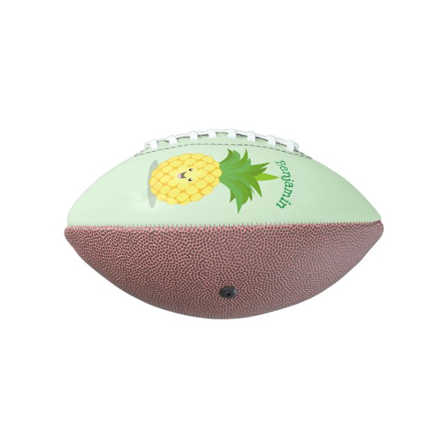 Cute pineapple cartoon illustration football (Rotated 270)