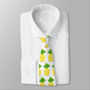Cute pineapple cartoon illustration neck tie