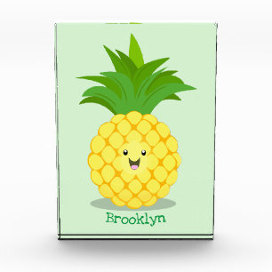 Cute pineapple cartoon illustration photo block