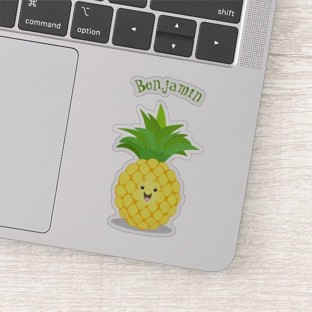 Cute pineapple cartoon illustration sticker (Detail)