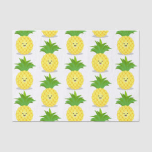 Cute pineapple cartoon illustration tissue paper