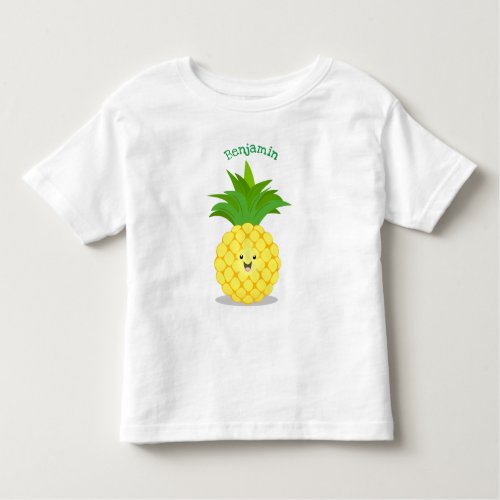 Cute pineapple cartoon illustration toddler t_shirt