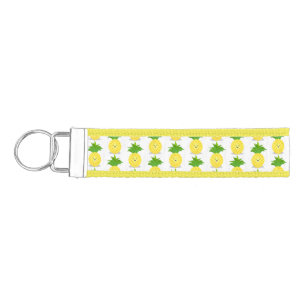 Cute pineapple cartoon illustration wrist keychain