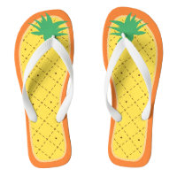 Cute Pineapple Funny Summer Tropical Fruit Style Flip Flops