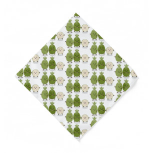 Cute pineapple guava feijoa cartoon illustration bandana
