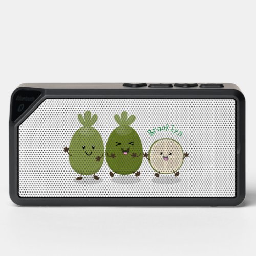 Cute pineapple guava feijoa cartoon illustration bluetooth speaker