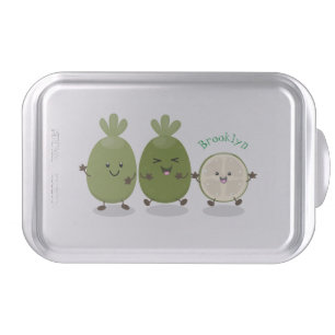 Cute pineapple guava feijoa cartoon illustration cake pan