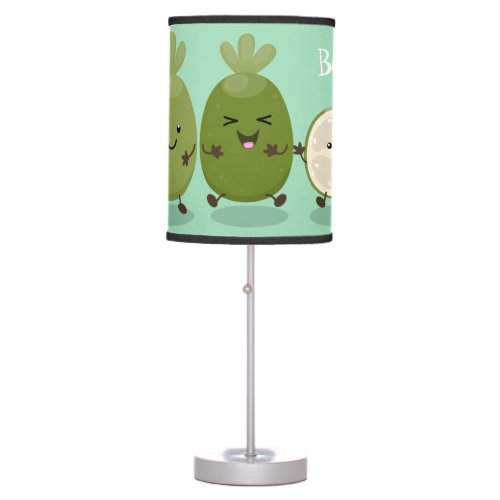 Cute pineapple guava feijoa cartoon illustration table lamp