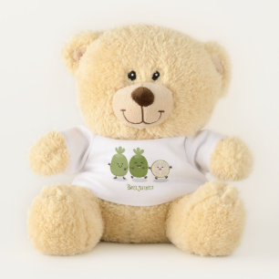 Cute pineapple guava feijoa cartoon illustration teddy bear