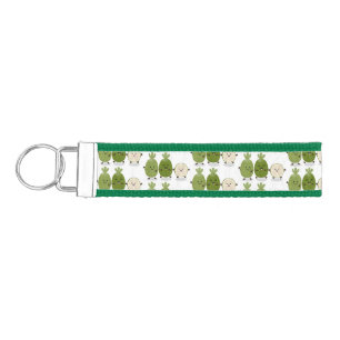 Cute pineapple guava feijoa cartoon illustration wrist keychain