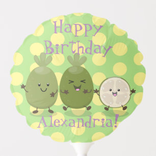 Cute pineapple guava feijoa funny cartoon balloon
