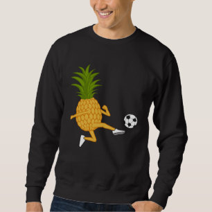 Cute Pineapple Kicking Ironic Summer Fruits Sweatshirt