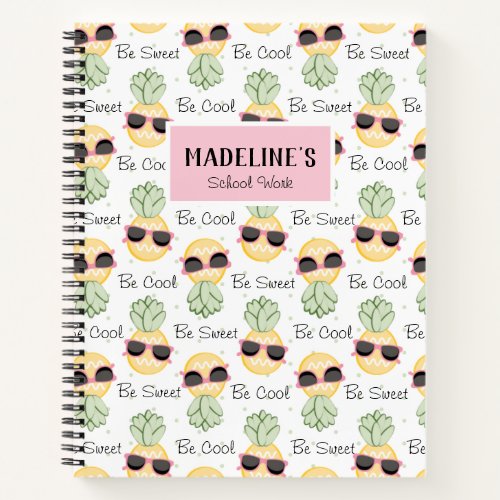 Cute Pineapple Notebook