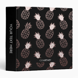 Cute Pineapple Pattern 3 Ring Binder