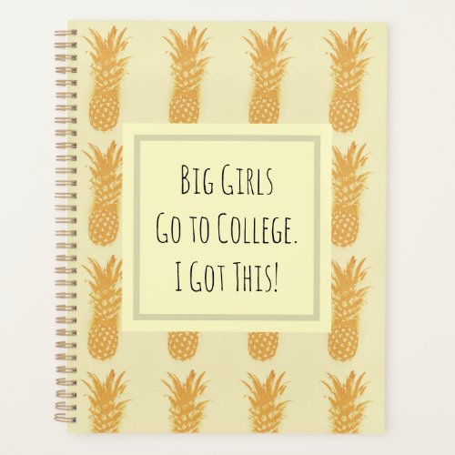 Cute Pineapple Pattern College Girls Inspiring Planner