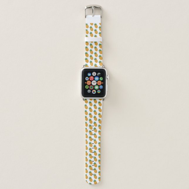Cute Pineapple Pattern | Modern Fertility IVF Apple Watch Band (Front)