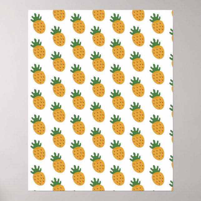 Cute Pineapple Pattern | Modern Fertility IVF Poster (Front)