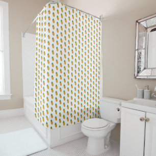Cute Pineapple Pattern Modern Fertility IVF Shower Curtain