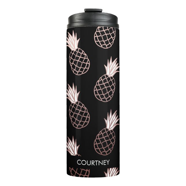 Cute Pineapple Pattern Thermal Tumbler (Front)