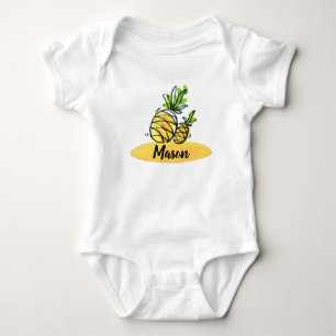 Cute pineapple personalized bodysuit