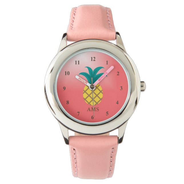 Cute Pineapple Pink Watch (Front)