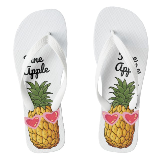 Cute Pineapple Sandals, Pineapple Flip Flops (Footbed)